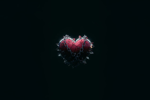 Broken Heart Chain Attached (3840x2400) Resolution Wallpaper