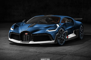 Bugatti Divo Coral Blue 2018 (1366x768) Resolution Wallpaper