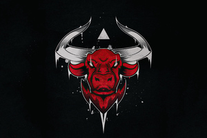 Bull Dark Minimal 4k (1400x900) Resolution Wallpaper