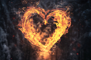 Burning Heart (1336x768) Resolution Wallpaper