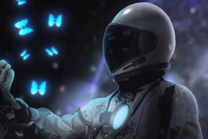 Butterfly And Astronaut Wallpaper