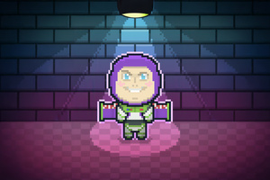 Buzz Lightyear 8 Bit (2560x1080) Resolution Wallpaper