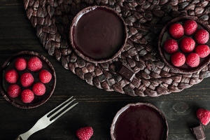 Cake Chocolate Raspberry Dessert Fork