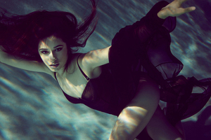 Camila Cabello Black Dress Underwater