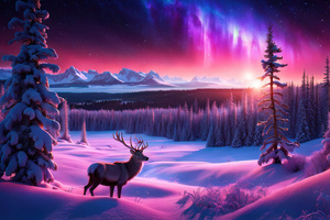 Canadian Winter Wilderness (1366x768) Resolution Wallpaper