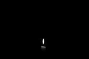 Candle Dark Monochrome