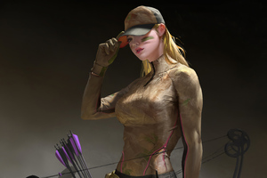 Cap Girl With Archery
