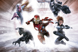 Capitan America Civil War Team Iron Man Artwork 5k Wallpaper