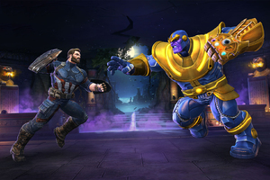 Captain America And Thanos In Marvel Contest Of Champions