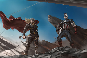 Captain America And Thor 4k