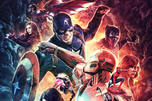 Captain America Civil War 4k Poster (2560x1080) Resolution Wallpaper