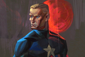 Captain America Fan Art (320x240) Resolution Wallpaper
