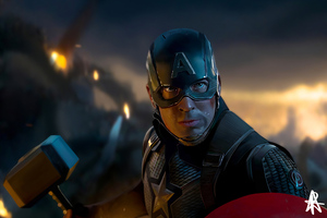Captain America Hammer 4k 2020