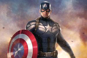 Captain America Holding Shield Wallpaper