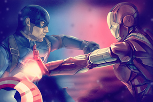 Captain America Ironman (1280x800) Resolution Wallpaper