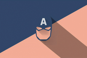 Captain America Mask Minimal (2048x1152) Resolution Wallpaper
