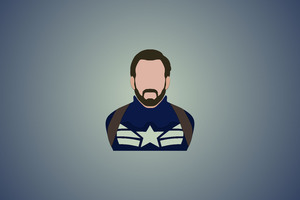 Captain America Minimalism 12k Wallpaper