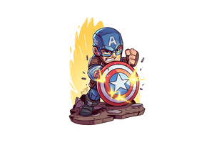 Captain America Minimalist Art 4k (2932x2932) Resolution Wallpaper
