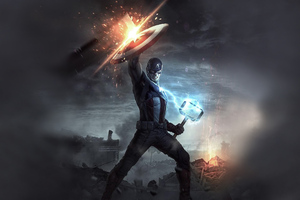 Captain America Mjolnir 4k (1280x1024) Resolution Wallpaper