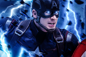 Captain America Mjolnir Avengers Endgame Art (2560x1440) Resolution Wallpaper