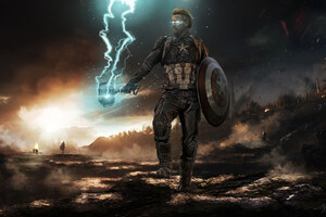 Captain America Mjolnir Thunder And Shield 2020 4k