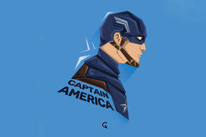 Captain America Pop Head Minimal 5k Wallpaper