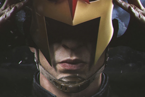 Captain America Putting Helmet 4k