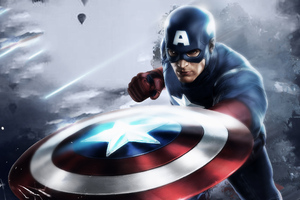 Captain America Shield Art (1280x800) Resolution Wallpaper