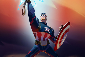 Captain America Thor Hammer Up (2880x1800) Resolution Wallpaper