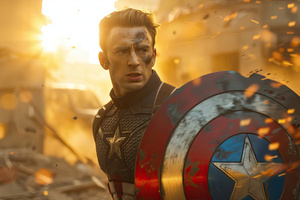 Captain America Thunderous Moment (1366x768) Resolution Wallpaper