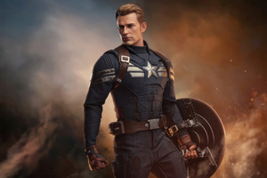 Captain America Unwavering Heroism Wallpaper