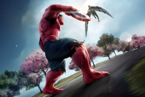 Captain America Vs Red Hulk 5k (3840x2400) Resolution Wallpaper