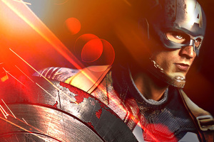 Captain America With His Shield Artwork (2560x1080) Resolution Wallpaper