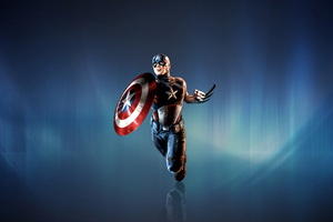 Captain America With Shield And Claws Art Wallpaper