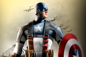 Captain America With Shield Wallpaper