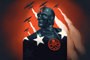 Captain Hydra Rises (2048x2048) Resolution Wallpaper