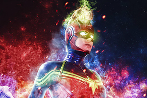 Captain Marvel 2020 Artwork (2560x1024) Resolution Wallpaper