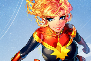 Captain Marvel Cute Art