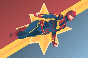 Captain Marvel Digital New Artwork (2560x1080) Resolution Wallpaper