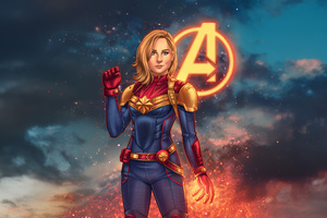 Captain Marvel In Avengers Endgame 5k (2560x1700) Resolution Wallpaper