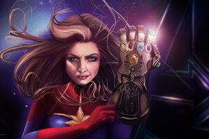 Captain Marvel Infinity Gauntlet