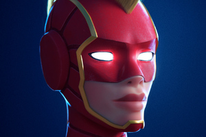 Captain Marvel Mask Wallpaper