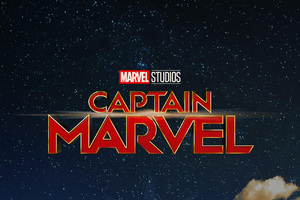 Captain Marvel Movie Logo (2048x2048) Resolution Wallpaper
