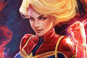 Captain Marvel Powerful (1440x900) Resolution Wallpaper