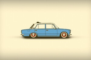 Car Minimalism Simple Art Wallpaper
