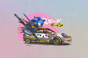 Car Sonic The Hedgehog Wallpaper