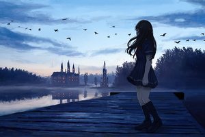 Castle Anime Girl 4k