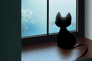 Cat Window Dreams (320x240) Resolution Wallpaper