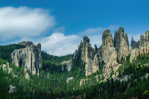 Cathedral Spires From The Needles Highway In Custer State Park Wallpaper