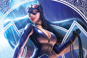 Catwoman Art 4k (2560x1080) Resolution Wallpaper